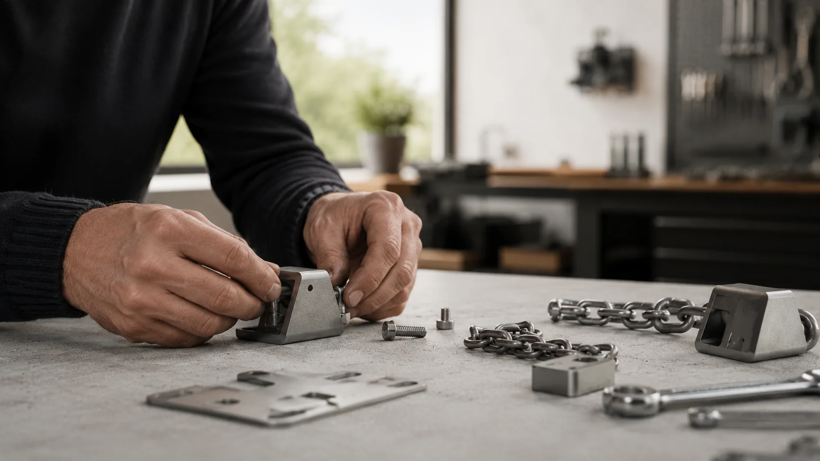 Werkzeugarbeit in einer modernen Werkstatt