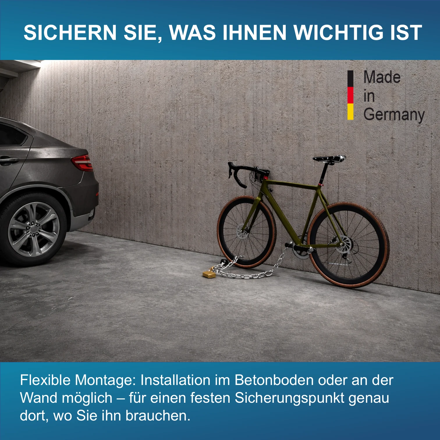 AnchorLock Einsatzbeispiel mit Fahrrad